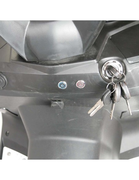 Scooter électrique d'occasion e-jet gris métallisé + top case