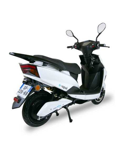 scooter electrique 50 easy-watts e-opai blanc trois quart arriere droit
