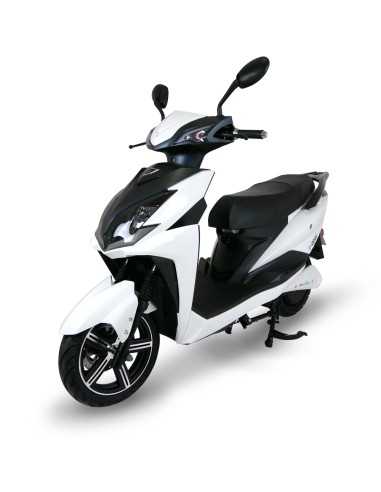 scooter electrique 50 easy-watts e-opai blanc trois quart avant gauche