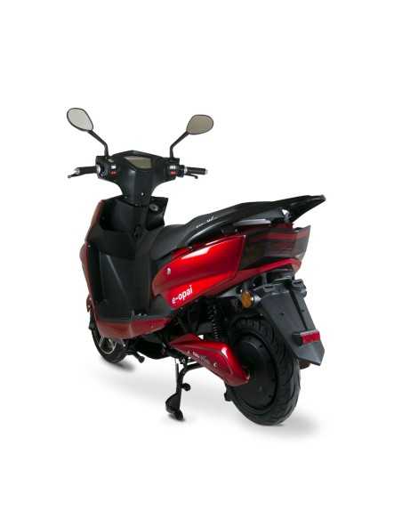 scooter electrique 50 easy-watts e-opai rouge trois quart arriere gauche