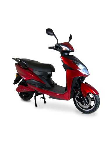 scooter electrique 50 easy-watts e-opai rouge trois quart avant droit