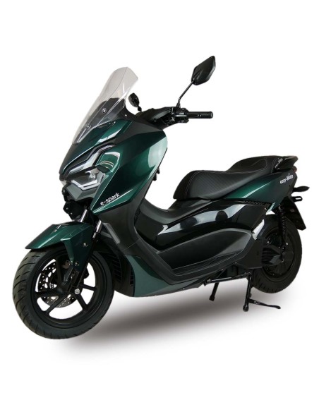 Scooter electrique 125 easy-Watts e-spark vert trois quart avant gauche