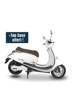 scooter electrique 50 e-presto blanc profil droit