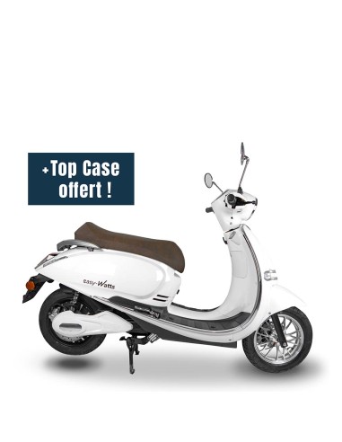 scooter electrique 50 e-presto blanc profil droit