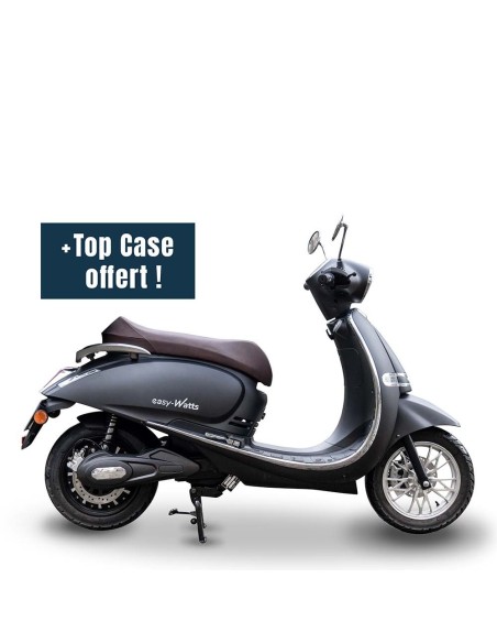 scooter electrique 50 e-presto noir mat profil droit