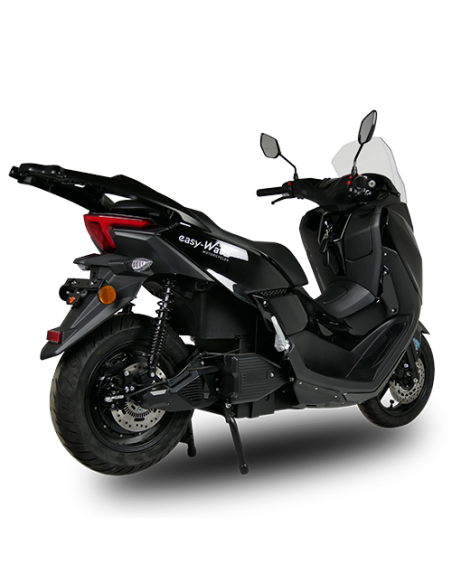 Scooter electrique 125 easy-Watts e-spark noir trois quart arrière droit