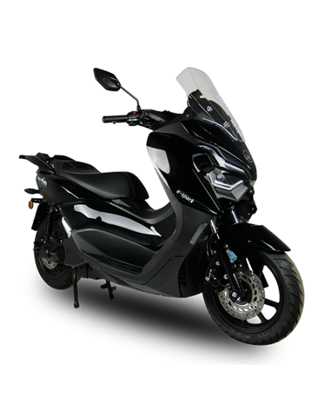 Scooter electrique 125 easy-Watts e-spark noir trois quart avant droit