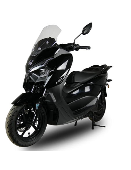 Scooter electrique 125 easy-Watts e-spark noir trois quart avant gauche