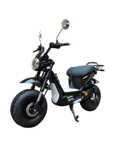 Scooter électrique easy-Watts e-bonsaï coco noir trois quarts avant gauche