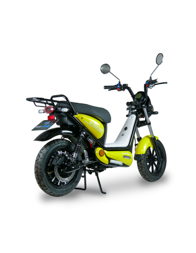 scooter electrique easy-watts e-bonsai jaune trois quarts arriere droit