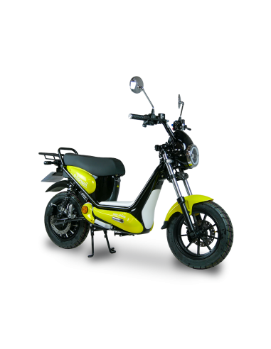 scooter electrique easy-watts e-bonsai jaune  trois quarts avant droit
