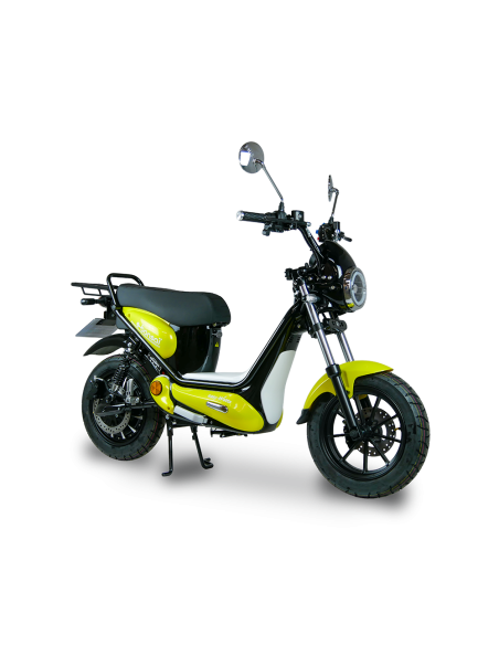 scooter electrique easy-watts e-bonsai jaune  trois quarts avant droit