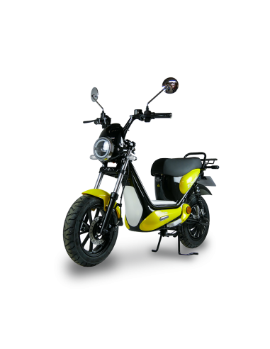 scooter electrique easy-watts e-bonsai jaune trois quarts avant gauche