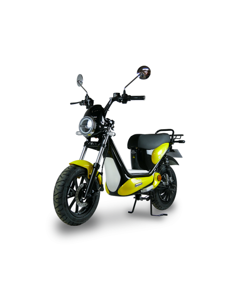 scooter electrique easy-watts e-bonsai jaune trois quarts avant gauche