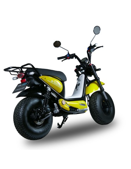 Scooter électrique easy-Watts e-bonsaï coco jaune trois quarts arrière droit
