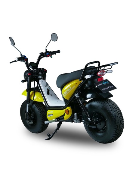 Scooter électrique easy-Watts e-bonsaï coco jaune trois quarts arrière gauche