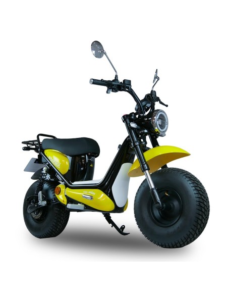 Scooter électrique easy-Watts e-bonsaï coco jaune trois quarts avant droit