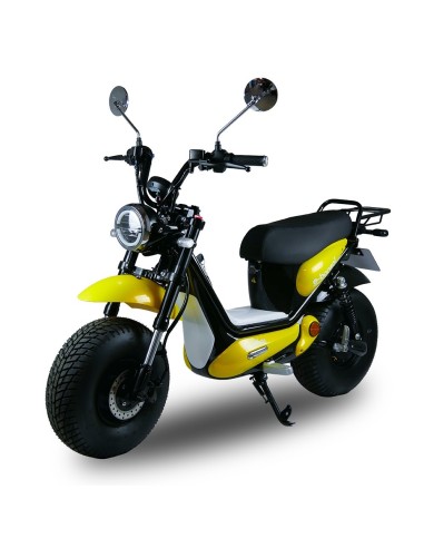 Scooter électrique easy-Watts e-bonsaï coco jaune trois quarts avant gauche