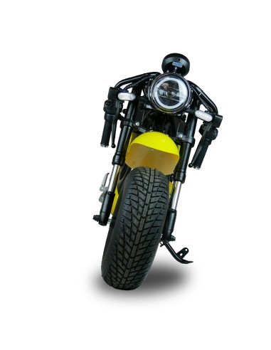 Scooter électrique easy-Watts e-bonsaï coco jaune face avant guidon plié