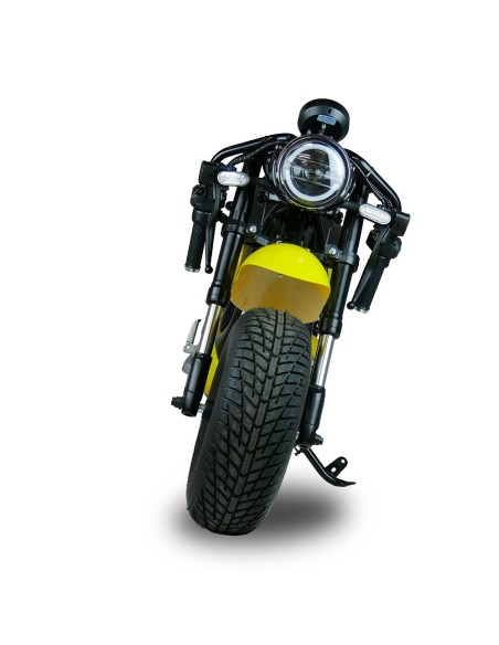 Scooter électrique easy-Watts e-bonsaï coco jaune face avant guidon plié