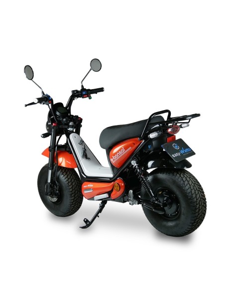 Scooter électrique easy-Watts e-bonsaï coco orange trois quarts arrière gauche