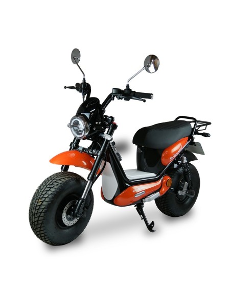 Scooter électrique easy-Watts e-bonsaï coco orange trois quarts avant gauche