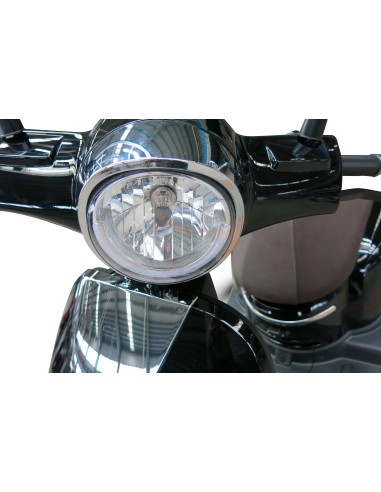 Feu avant du scooter électrique e-swan noir look rétro