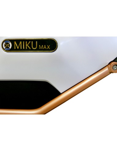 détail coloris blanc de la moto électrique miku max