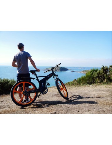 VTT électrique batterie lithium orange