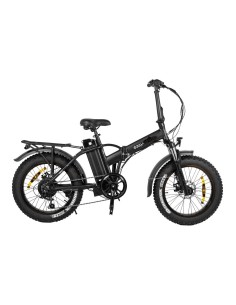 Vélo électrique fatbike pliant noir et orange 2